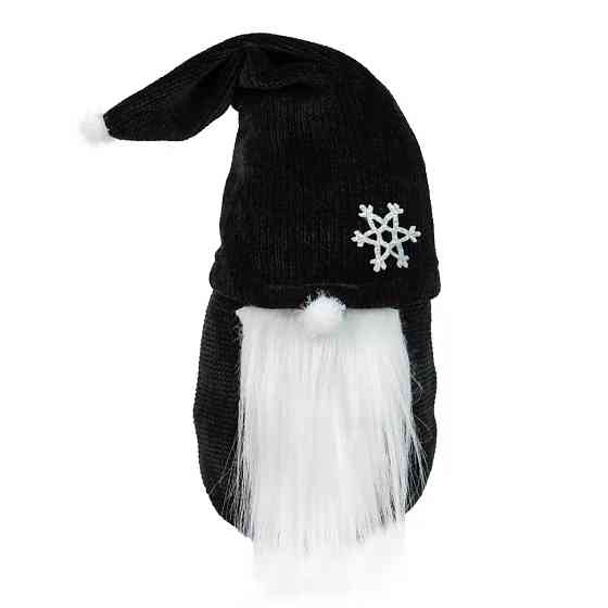 Фігурка Новорічний Гном великий чорний 60606 висота 22 см Вінниця