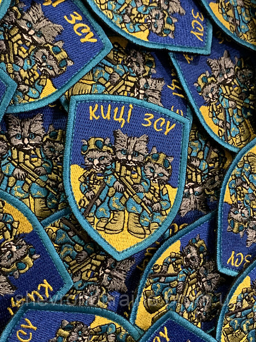 Шеврон киці зсу (Форма щит. На липучці) Розмір 9x7см Київ - фото 3