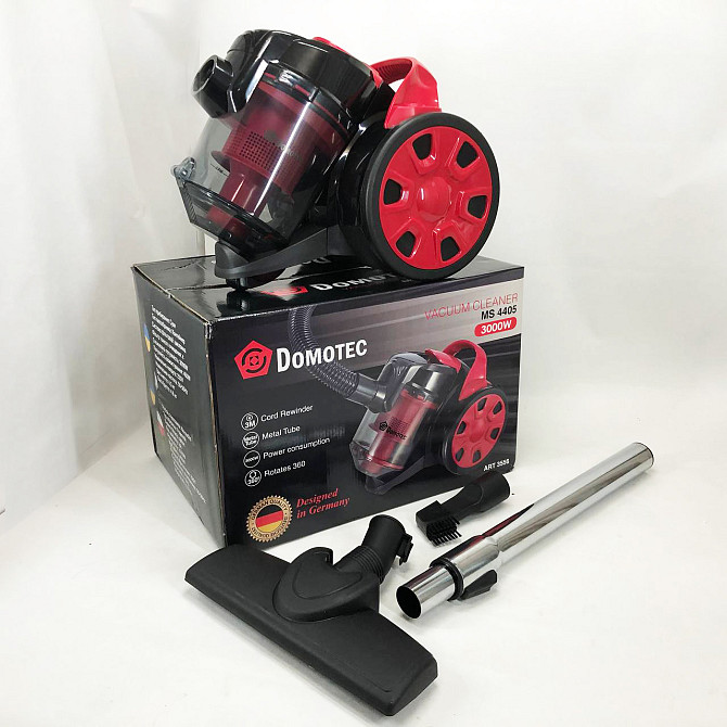 Мощный колбовый пылесос без мешка для пыли Domotec MS-4405 3000 Вт, Вакуумный пылесос с фильтром нера IB-46 Львов - изображение 9