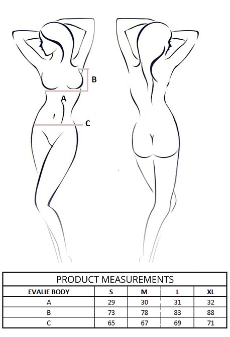 Боді Passion EVALIE BODY white XL Sex Aura Київ - фото 7