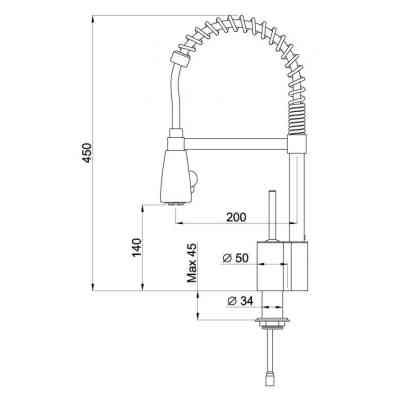 Змішувач Elleci CHEF BLACK 86 Вінниця