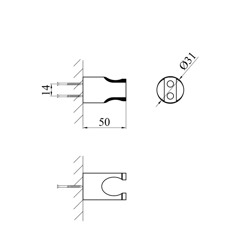 Тримач для душу Kroner KRP - SCH926 чорний Київ - фото 2