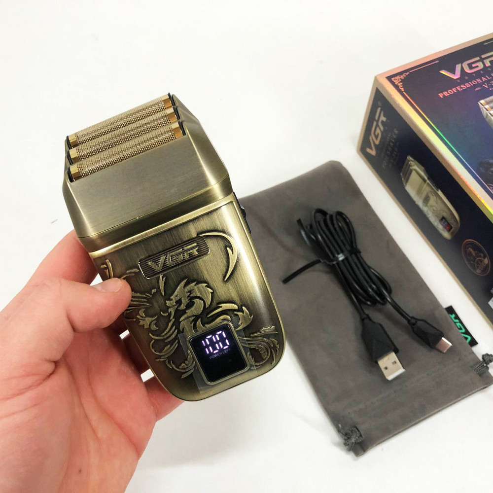 Акумуляторна бритва для гоління голови VGR, Портативна електробритва для бороди, Портативна бритва KO-77 Львів - фото 15