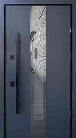 Двери уличные со стеклопакетом, STRAJ Proof, модель Vega Maxi , антрацит/vin белый , замки Mottura DP58-170 Киев