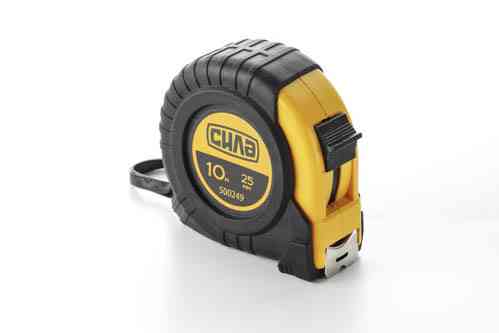Рулетка гумова 10 м*25 мм Стандарт СИЛА Рівне