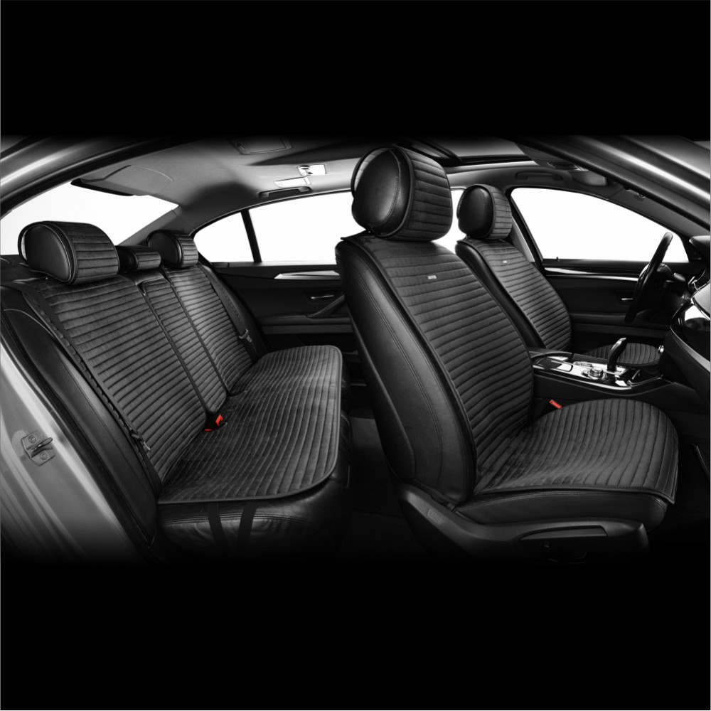 Комплект преміум накидок для сидінь CarLife Sport, black Львів - фото 7