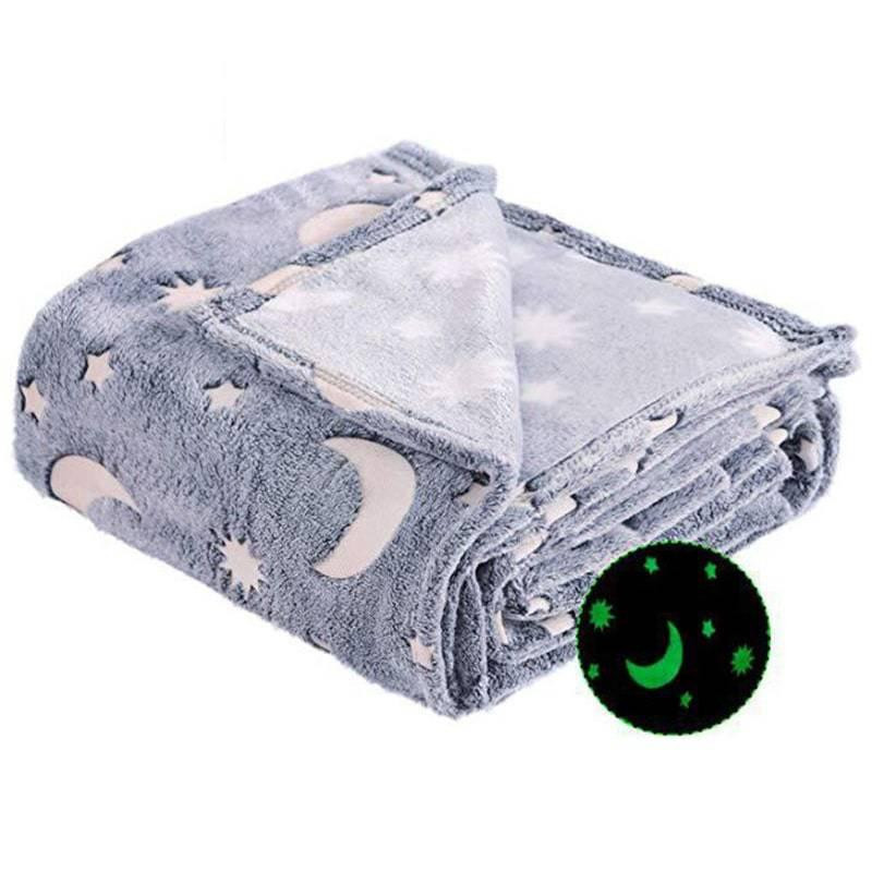 Плед-покривало Magic Blanket, що світиться в темряві (150х100см, мікрофібра, зірки) без упаковки Одеса - фото 3
