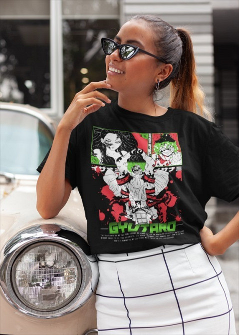 Футболка для мальчика аниме Гйутаро Даки Демон Киллер оверсайз (рост от 165 до 180 ) Черний AnimeJ0200m Днепр - изображение 1