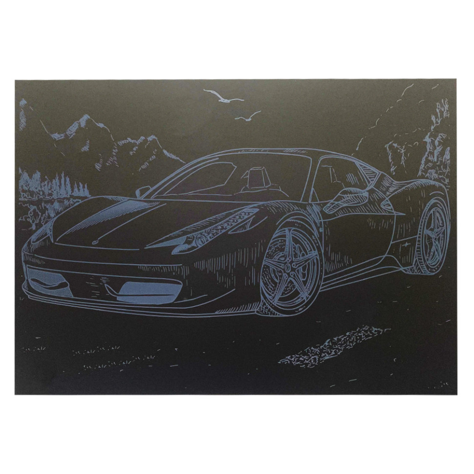 Гравюра А4 "Спорткар-1" ГрА4-8с економ варіант в пакеті 29,7х21 см Вінниця - фото 1
