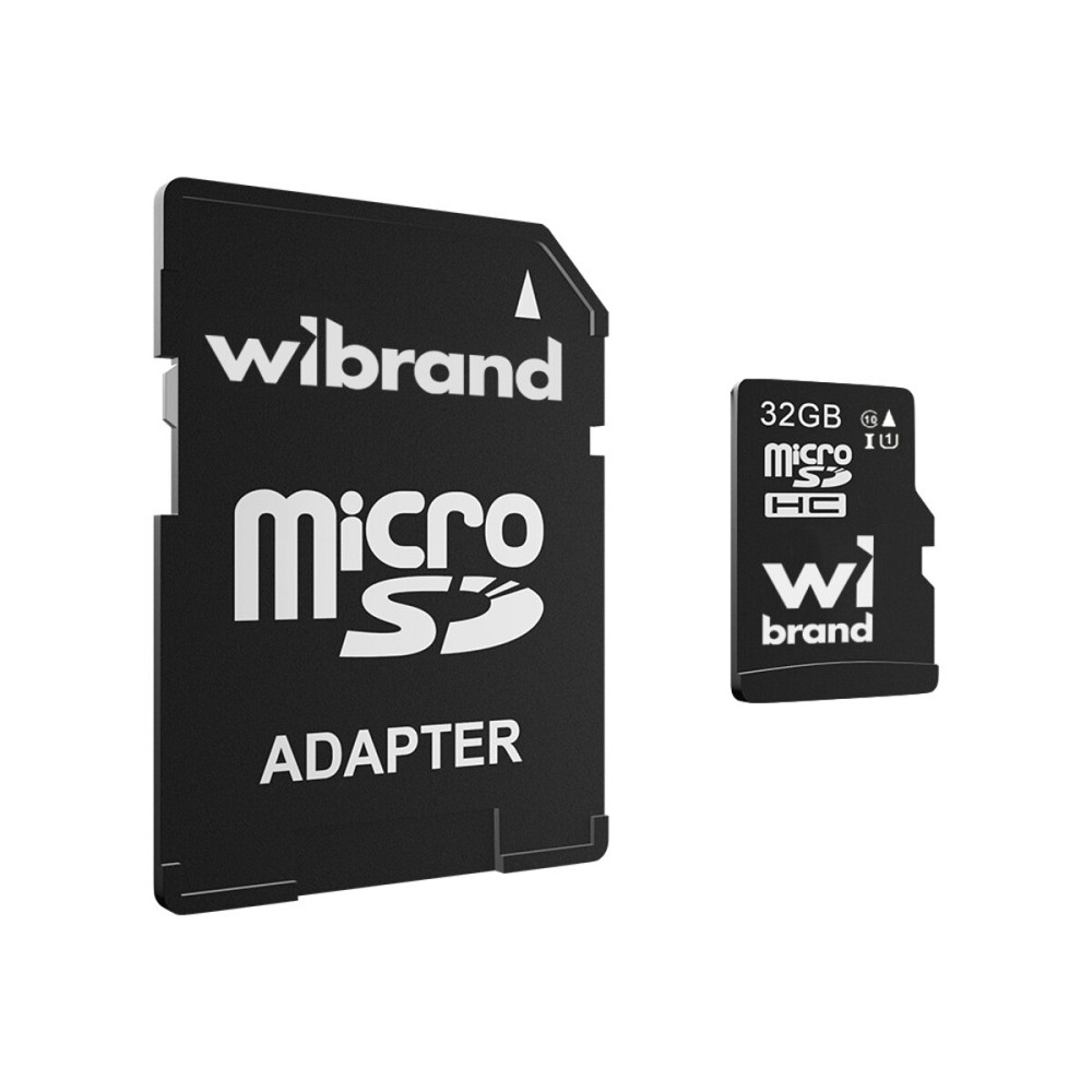 microSDHC (UHS-1) Wibrand 32Gb class 10 (adapter SD) (WICDHU1/32GB-A) Київ - фото 1