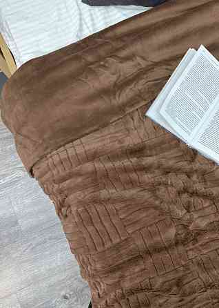 Плед-покривало Преміум 220х240 см (+-5см) Коричневий (87-222) Київ