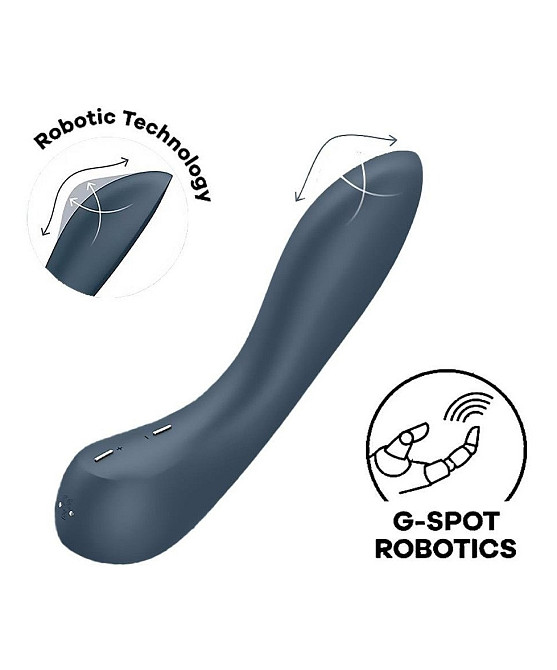 Вибратор с механизмом движения вверх и вниз Satisfyer G-Spot Wave 4 серый Sex Aura Киев - изображение 1