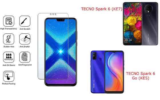 Защитное стекло NeoGlass для TECNO Spark 6 (KE7),  Spark 6 Go (KE5) – ультрапрозрачное и устойчивое Киев