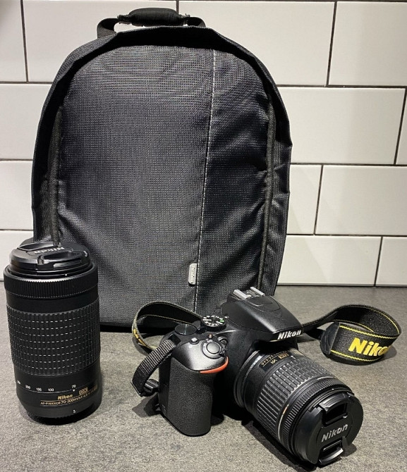 Фотоапарат Nikon D3500, обʼєктив 18-55mm VR + 70-300mm VR. Харьков - изображение 6