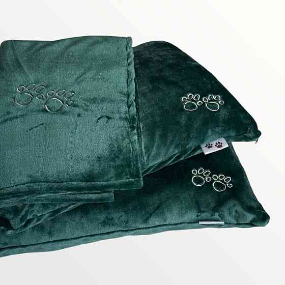 Ecotton Комплект Ecotton For Pets Lux дорожня подушка для домашніх тварин Atlantic зелений Коломия