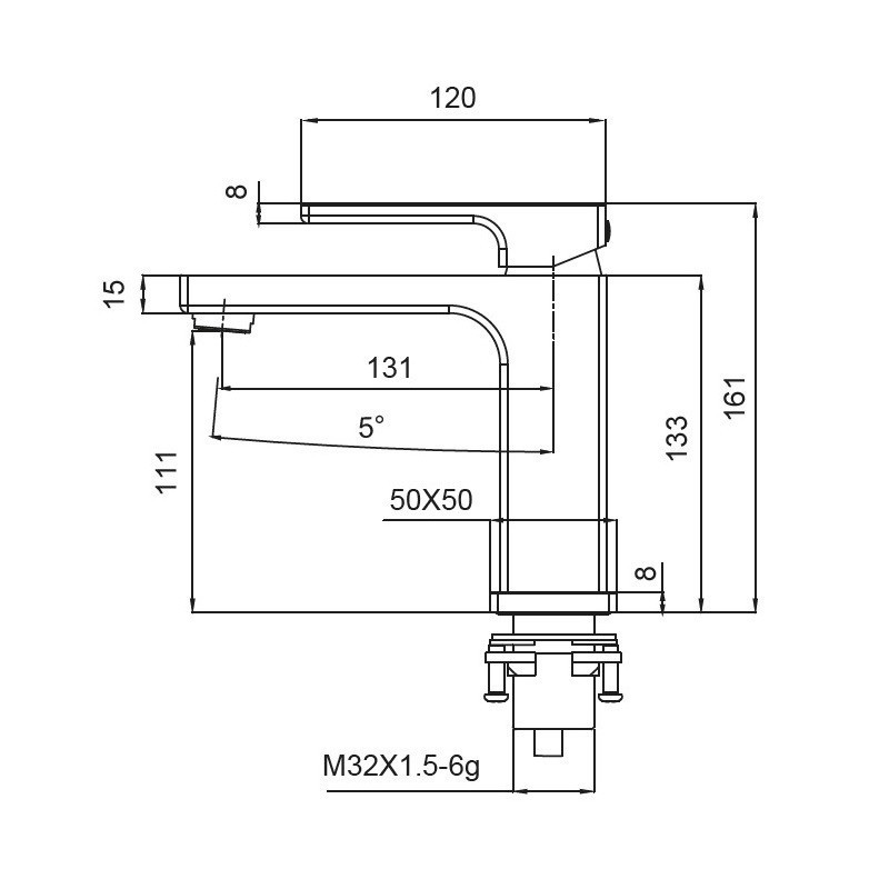 Змішувач для умивальника KOER KB-10009-01 (Колір хром) (KR3498) ( 26058 ) Харьков - изображение 5
