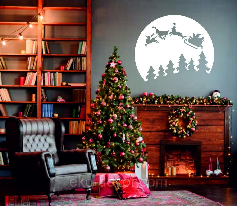 Декоративное настенное Панно «Новый год», Декор на стену 90*76 см, Белый Киев - изображение 6