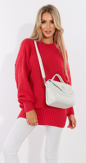 Свитер с шарфом крупной вязки (48-52) Киев - изображение 2