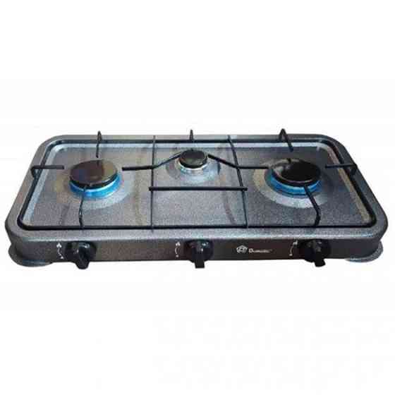 Плита газова настільна Domotec MS-6603 на 3 конфорки, чорна Вінниця