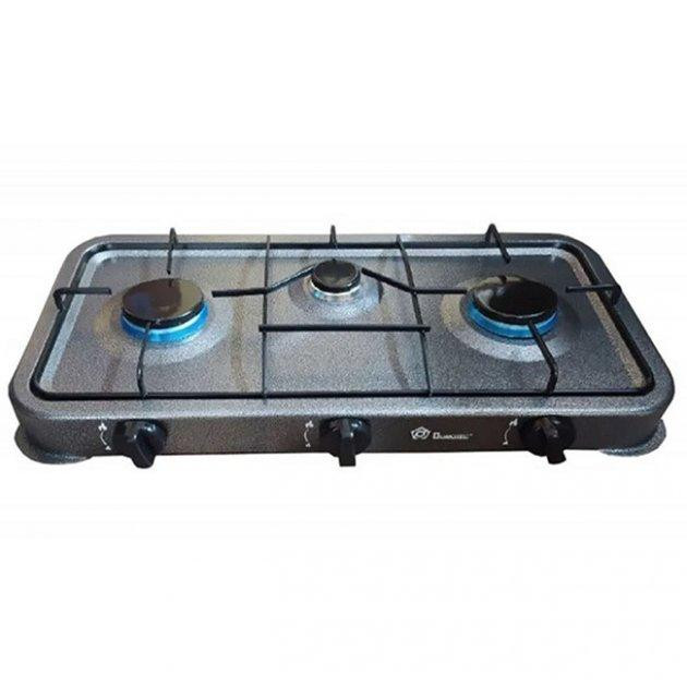 Плита газова настільна Domotec MS-6603 на 3 конфорки, чорна Вінниця - фото 3
