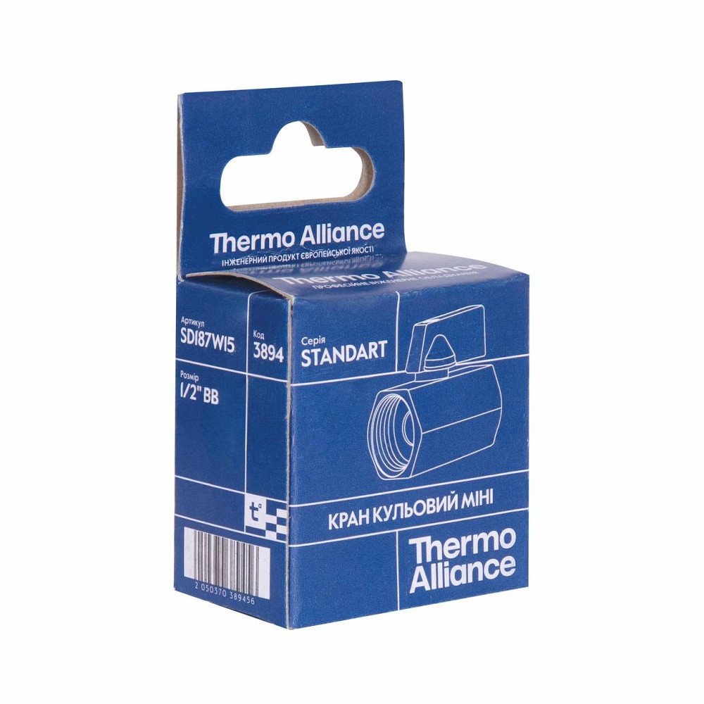Кран кульовий Thermo Alliance Standart "Mini" 1/2" ВР SD187W15 Київ - фото 17