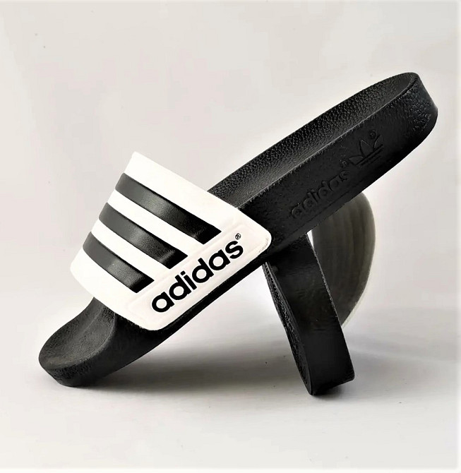 Шльопанці Капці Adidas Сланці Адідас Білі Жіночі Чорні (розміри: 36,37,38) Дніпро - фото 4