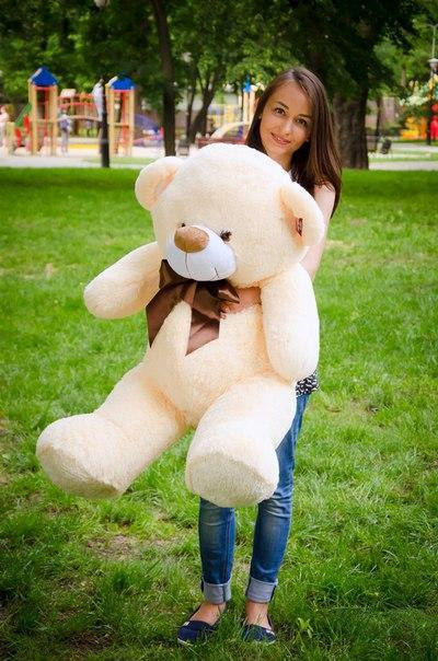 Мягкая игрушка Подарок плюшевый мишка, Плюшевый медведь Бойд 125 см Абрикос Тернополь - изображение 1