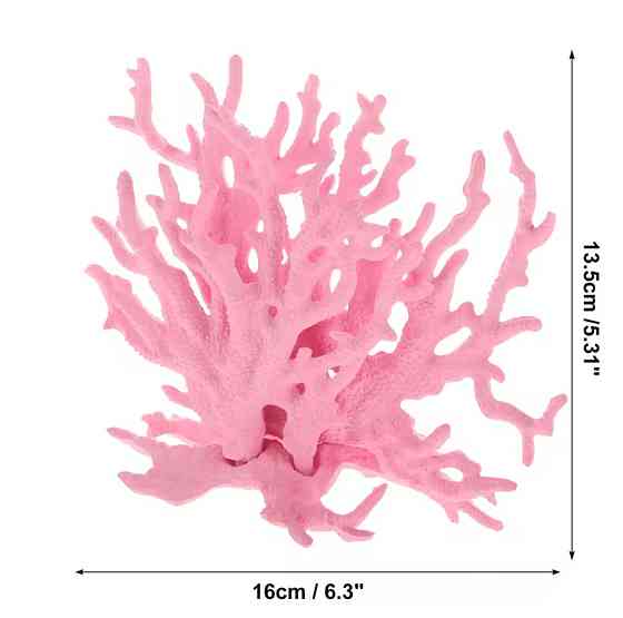 Декор в аквариум Коралл 135 на 160 мм розовый Киев