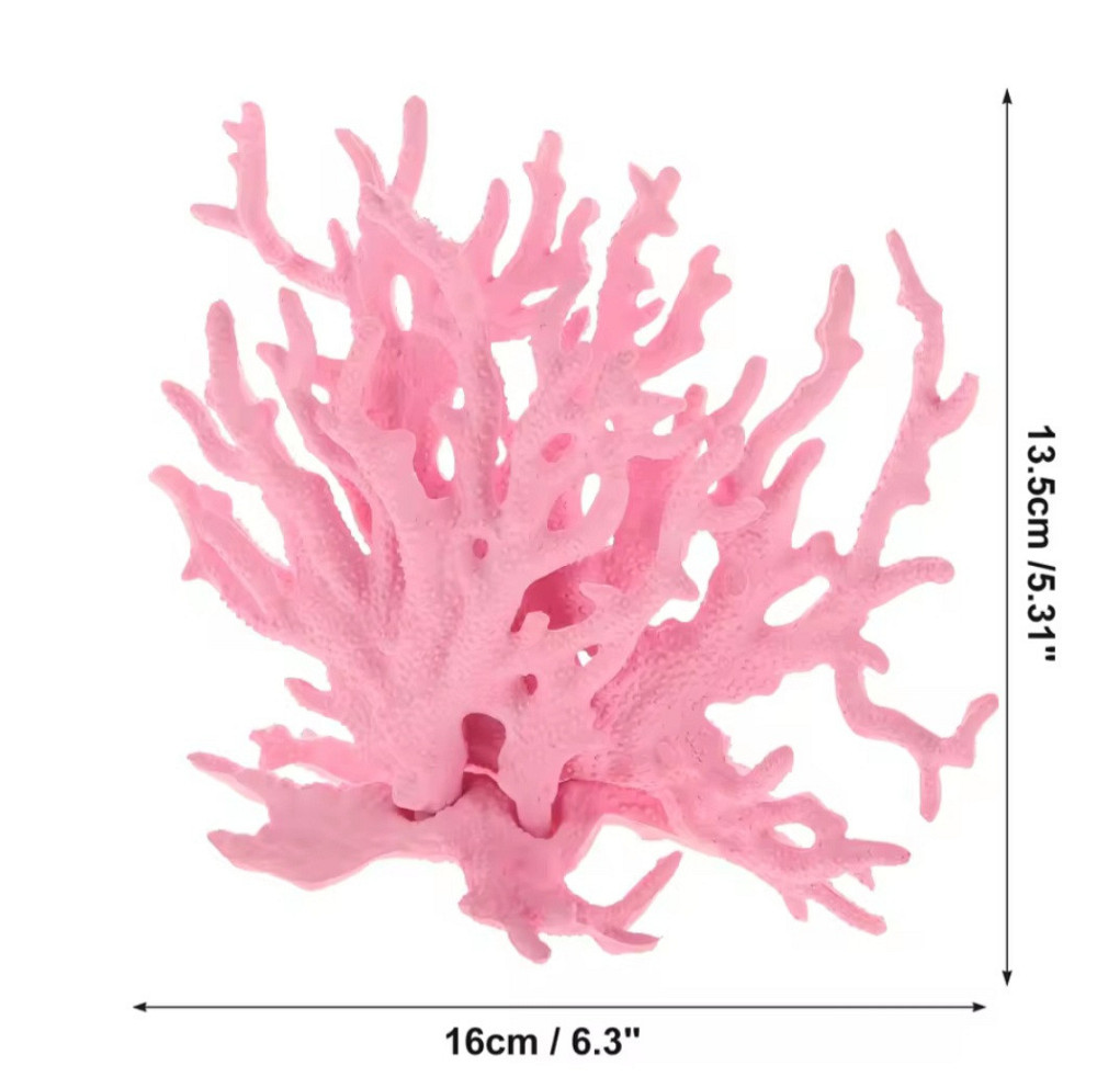 Декор в акваріум Корал 135 на 160 мм рожевий Київ - фото 2