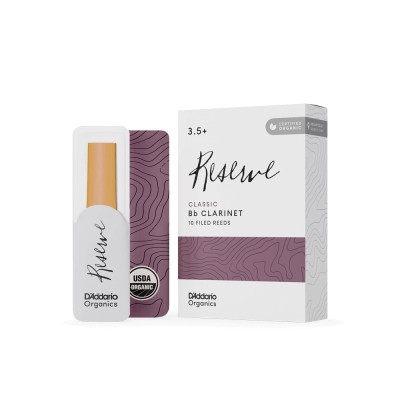 Тростина для кларнета D'Addario Organic Reserve Classic Bb Clarinet #3.5+ - 10 Pack (ODCT10355) Вінниця - фото 2
