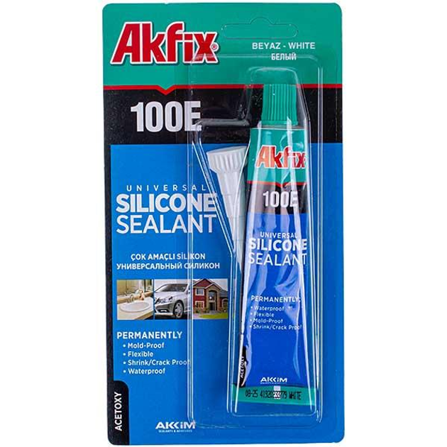 Герметик силіконовий універсальний білий, 50мл Akfix Харків - фото 1