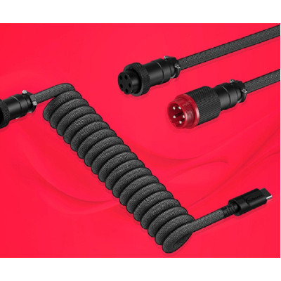 Дата кабель USB 2.0 AM to USB-C 1.37m coiled gray-black HyperX (6J679AA) Вінниця - фото 10