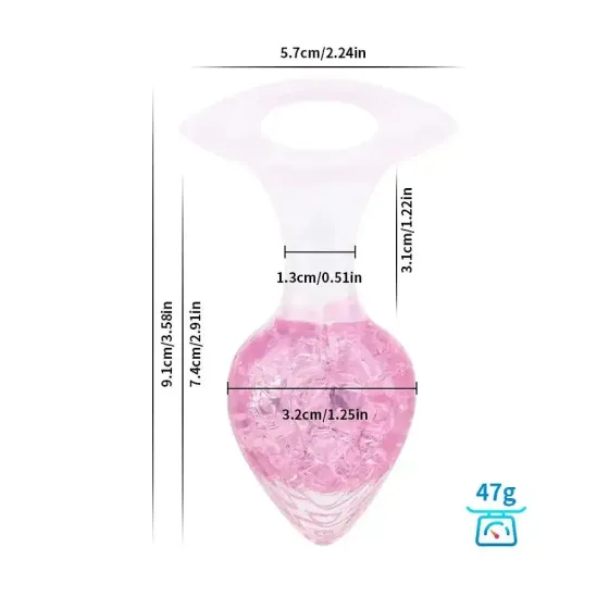 Анальная пробка Liebe Seele Heart-shaped Crystal Anal Plug - Pink Small Львов