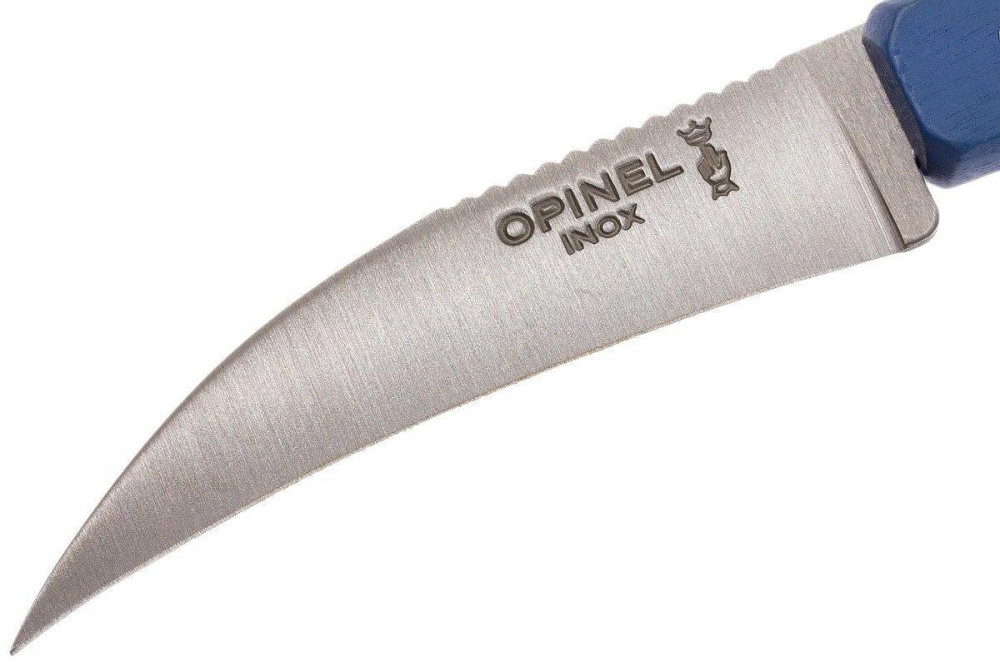 Кухонний Ніж вигнутий для очищення овочів та фруктів Opinel No.114 "Vegetable" (001927) Blue Нововолинськ - фото 4