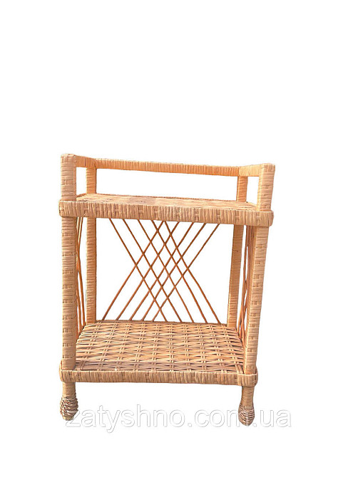 Етажерка плетеная на 2 полки из лозы Киев - изображение 5
