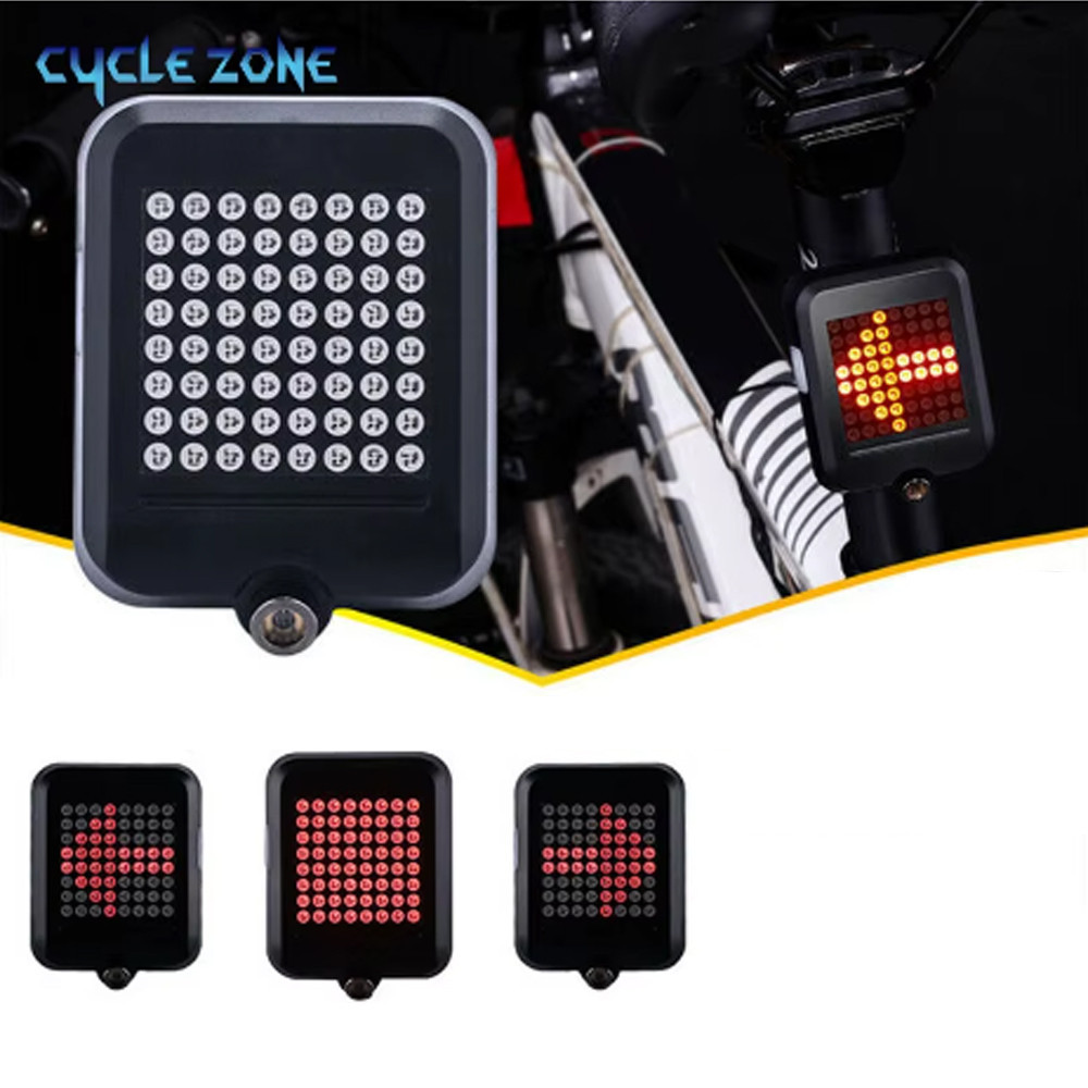 Акумуляторний задній вело ліхтар із поворотниками та лазерною доріжкою автоматичний Бровари - фото 1