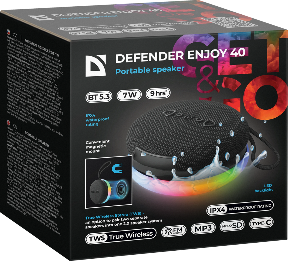 Портативна акустика Defender Enjoy 40 7Вт Black (65141) (7191843) Київ - фото 9