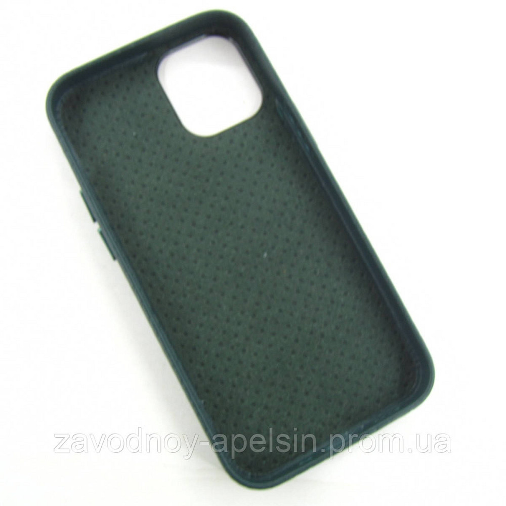 Iphone 12 mini Шкіряний чохол Перфорація (зелений) Одеса - фото 3