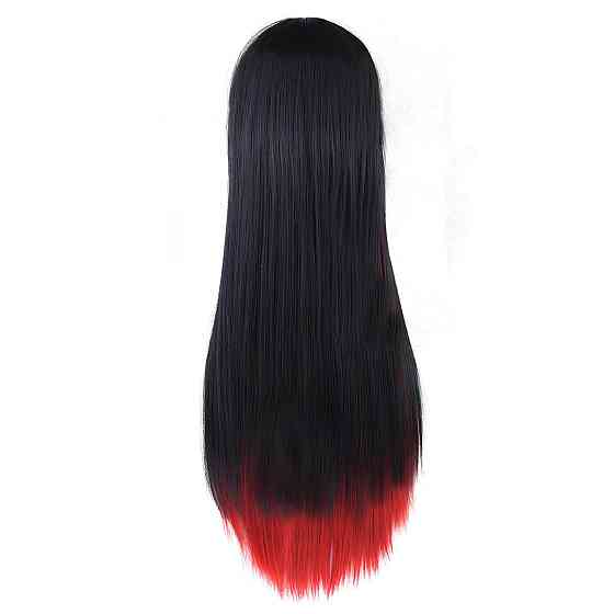 Довгі вогняні перуки RESTEQ 70 см — пряме синтетичне волосся для косплею, аніме, фотосесій та тематичних заходів Київ