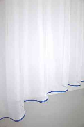 Кухонная гардина VR-Textil № 036к арка белый с голубым 280х170 см (52-0361) Киев