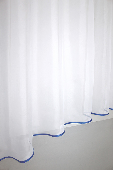 Кухонная гардина VR-Textil № 036к арка белый с голубым 280х170 см (52-0361) Киев - изображение 5