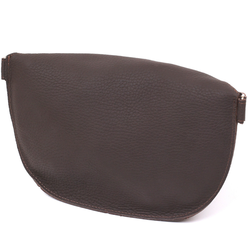 Шкіряна матова бананка Shvigel 16381 Коричневий Київ - фото 2