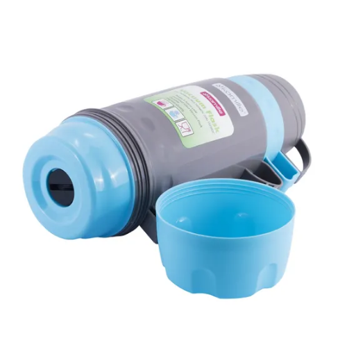 Термос 1л зі скляною колбою і 3 пластиковими чашками KAMILLЕ 2080 Житомир - фото 5