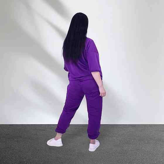 Спортивный летний костюм женский Фиолетовый XL-2XL Харьков