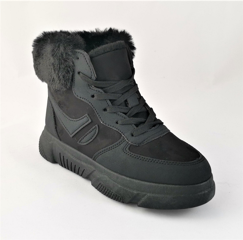 .Зимні Черевики Напівчоботи Жіночі Чорні з Мехом (розміри: 38) ВідеоОбзор — 910 Дніпро - фото 4