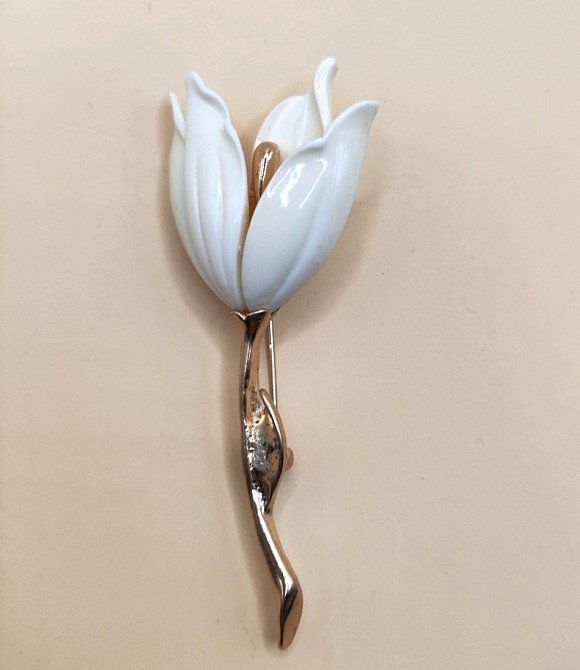Брошка "Тюльпан" Білий Сміла - фото 12