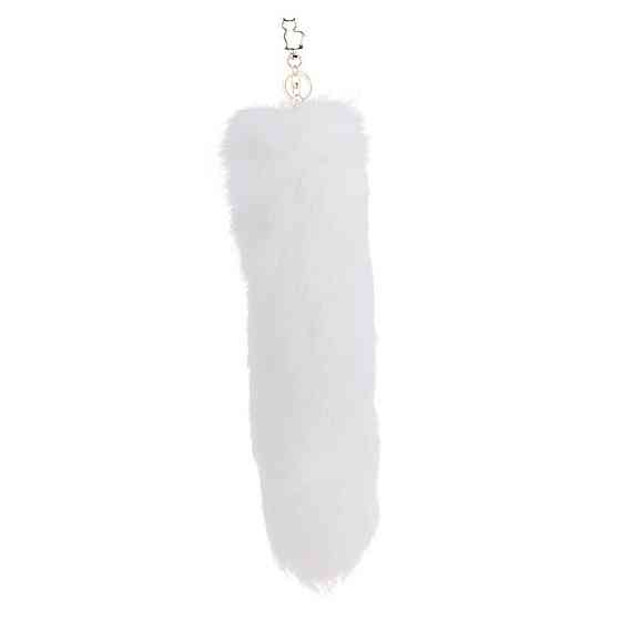 Металевий Анальна пробка Лисий хвіст LOCKINK SEVANDA White Fox-Tail Anal Pear-shape Plug Sex Aura Київ