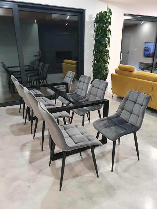 Стілець CHIC VELVET чорний каркас/сірий BL.14 Київ - фото 12