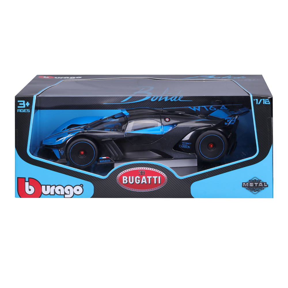 Автомодель - Bugatti Bolide (чорно-синій, 1:18) Дніпро - фото 8