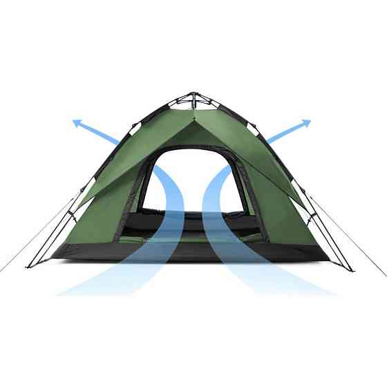 Палатка четырехместная автоматическая Naturehike NH21ZP008, темно-зеленая Киев